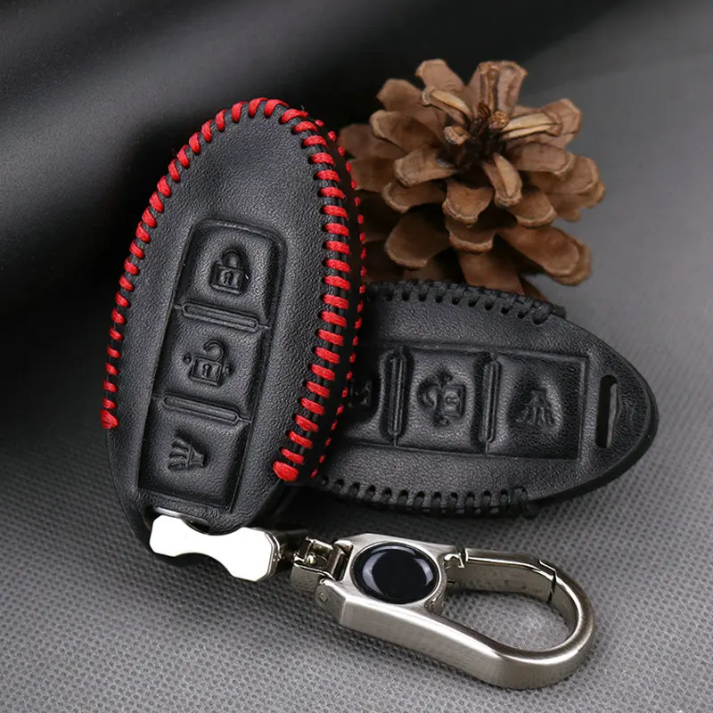 Умный чехол для Nissan Key из натуральной кожи X trail T31 T32 Qashqai J11 Juke Tiida Almera Note|smart key case|nissan