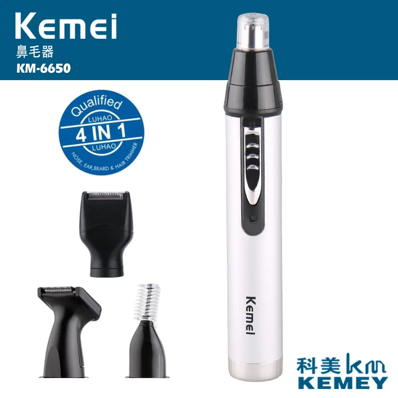 T143 kemei 4 в 1 Электрический триммер для носа перезаряжаемый мужской ушной резак для волос в носу женский уход за лицом борода бритва для носа и ушей