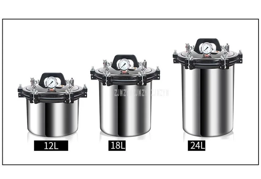 12L/18L/24L 220V 70-106kpa портативный стерилизационный горшок из нержавеющей стали, паровой стерилизатор, автоклав, Хирургический медицинский горшок