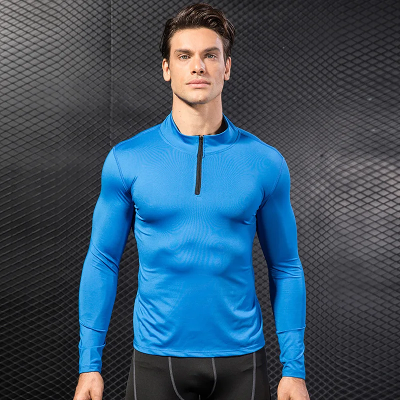 2019 Новый спортивная фуфайка Фитнес Спортивная рубашка мужская быстросохнущая