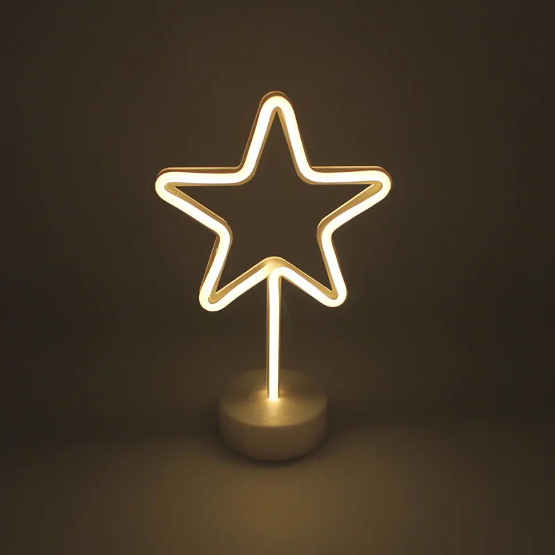 

Festive Lighting Neon Loving Heart Flamingo Cactus Moon Cloud Lightning LED Night Light Family Holiday Wedding Party ZQ-NH305