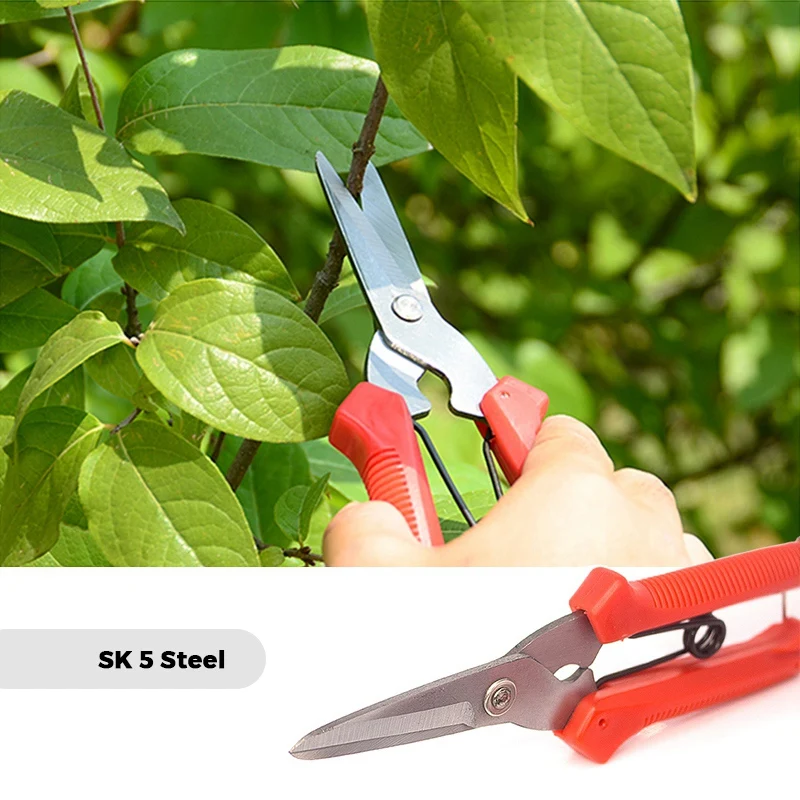 Gardening Hand Pruner Garden Scissors Pruning Shears Micro-Tip Pruning Snips Leaf Trimmer Straight Florist Scissor For Plants