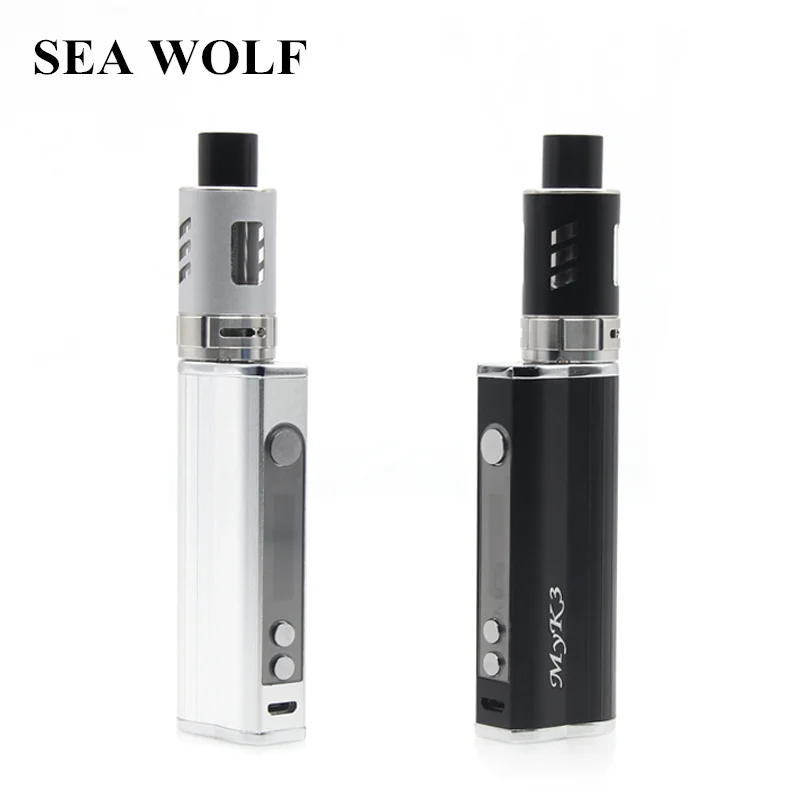 

SEA WOLF MYK3 2200mAh Battery 80W Vape LCD Display Box Mod Electronic Cigarette Kits 3ml 0.3ohm RBA Atomizer Vaporizer