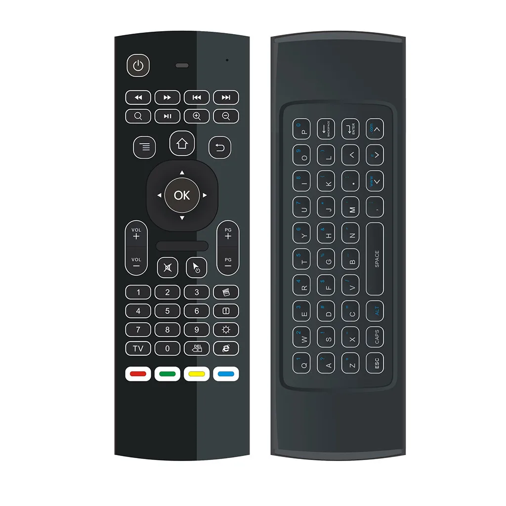 

VOBERRY 2.4G Wireless Stereo Keyboard Mini Wireless Keyboard Backlight Infrared Remote Control 1600DPI Mouse