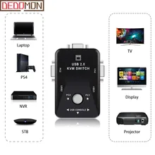 2 в 1 из 2 Порты и разъёмы USB 2,0 KVM переключатель 1920*1440 VGA переключатель SVGA разделитель поля для клавишных инструментов Мышь монитор адаптер