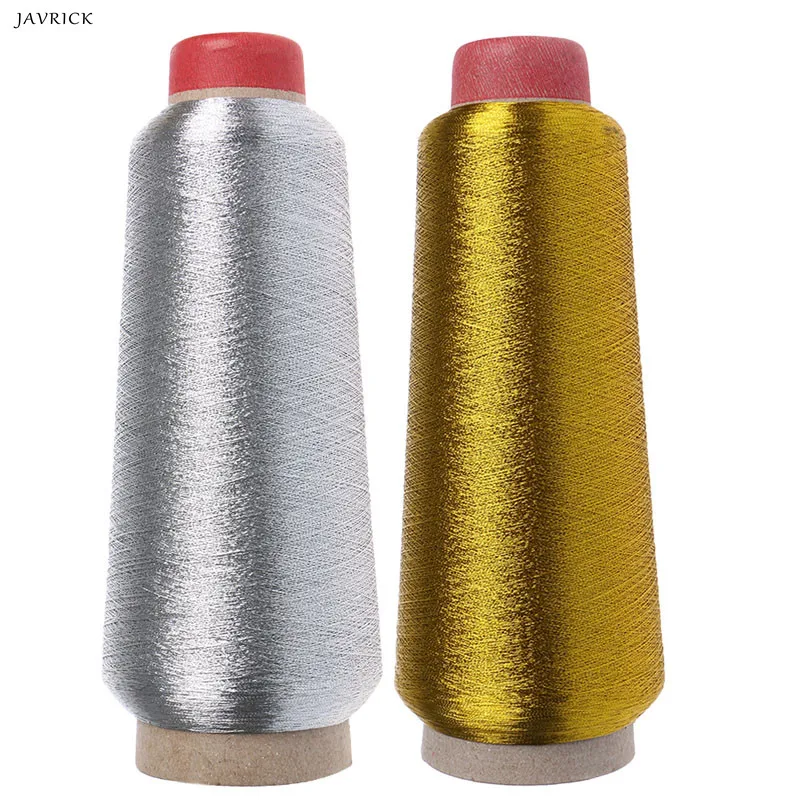 

JAVRICK 1PC Embroidery thread Sewing Machine Cone Threads Polyester Overlocking All Purpose Golden Silver Jewelry parts tools