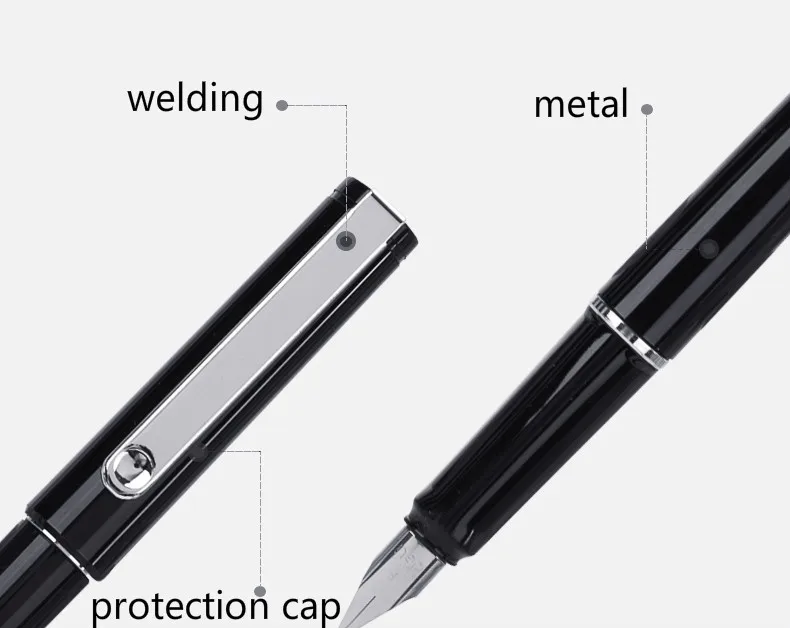 Deli 0,35 мм авторучка, высококачественная металлическая перьевая ручка EF для студентов, для офиса и для деловых подписей, авторучка Papeleria