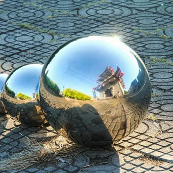

16mm 19mm 25mm 32mm Stainless Steel Mirror Sphere hollow ball Mirror high brightness shine sphere For Garden Ornament