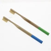 2 шт. круглая ручка желтая щетина для взрослых Натуральный Бамбуковый экологичный зубная щетка для путешествий зубная щетка для чискти, зубная гигиена инструмент