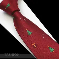 RBOCOTT красный Рождественский галстук 7 см Снеговик галстуки на Рождество День мужской синий и зеленый Рождественская елка галстук
