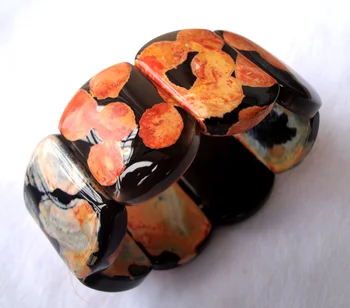

Free Shipping Natural Orange Fire Agate Oval Beads Bracelet Women Jewelry Accessories Weddings Parties Birthday Gift