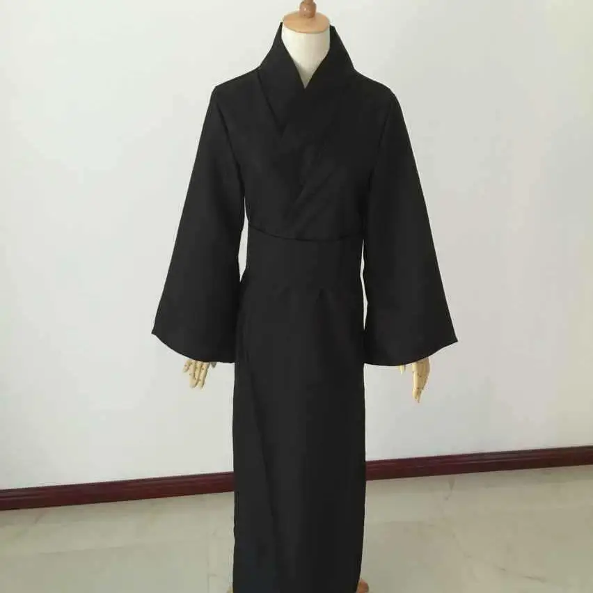Japanese Style Men Classic Black Samurai Clothes Halloween Cosplay Costume Traditional Yukata Haori Warrior Kimono With Obi