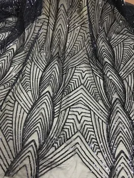 

embroidered tulle lace fabric Newest french lace fabric Embroidered tulle mesh fabric JIANXI.C-7812 with sequins