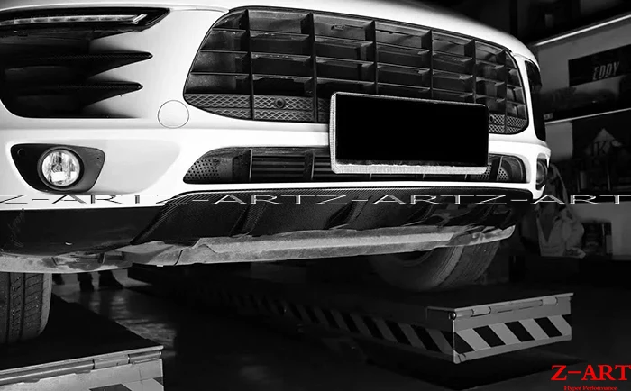 

Z-ART front bumper bottom protect lip for Porsche Macan Macan S carbon fiber front lip for Porsche Mcan S free shipping