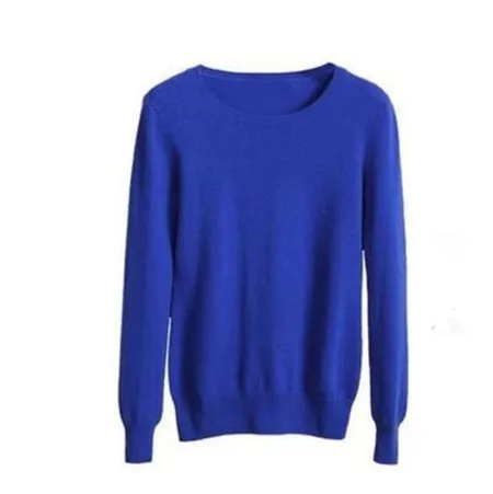 Женский вязаный джемпер GCAROL, яркий свитер из 30%-ной шерсти, эластичный пуловер в офисном стиле на осень и зиму размеров S-3XL - Цвет: Sapphire