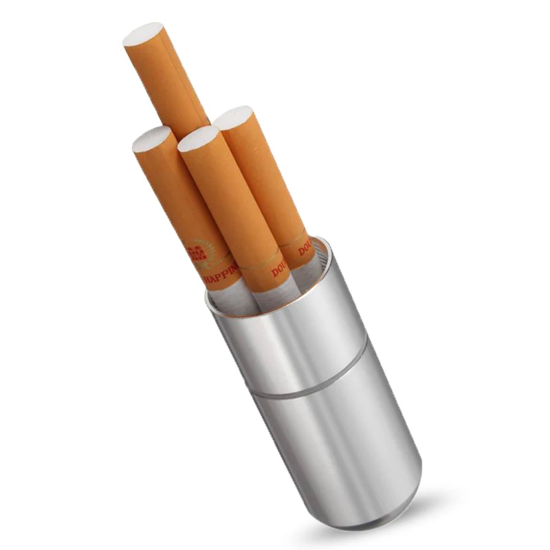 Портативный мини-чехол для сигарет из алюминиевого сплава, чехол для сигарет с брелоком, ящиками для хранения/ящиками для сигарет, лекарств
