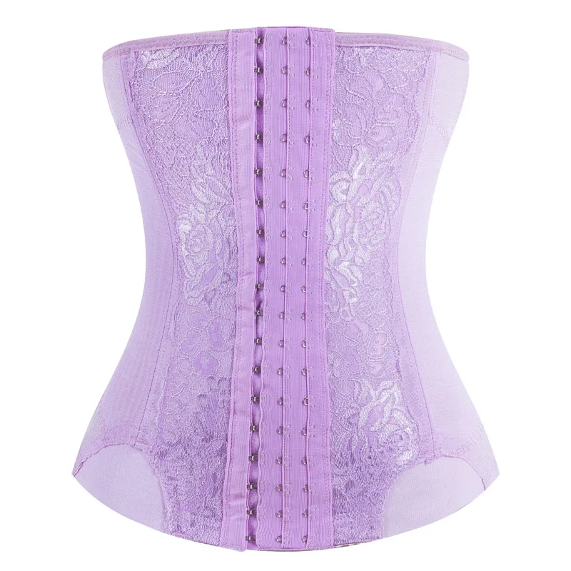 Purple Утягивающий корсет формирующая одежда для женщин корсет Корректирующее нижнее белье моделирующее белье Пояс для похудения Пояс моделирующий корсет на шнуровке - Цвет: Purple