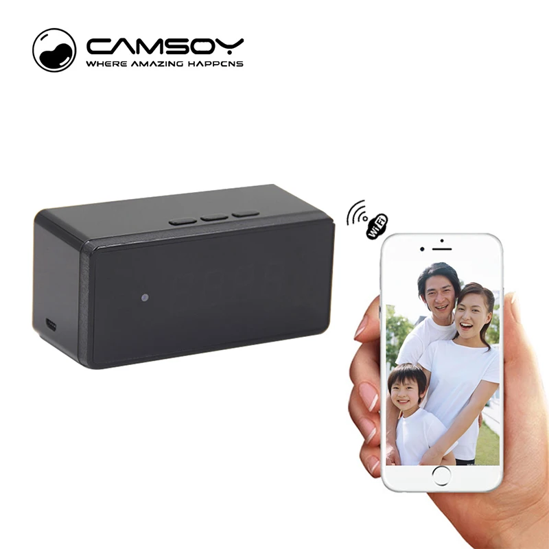 

T7W Alarm Clock Wireless IP Camera 1080P 720P Wifi Smart Mini Camera Infrared Night Vision Table Clock Camera Micro Cam