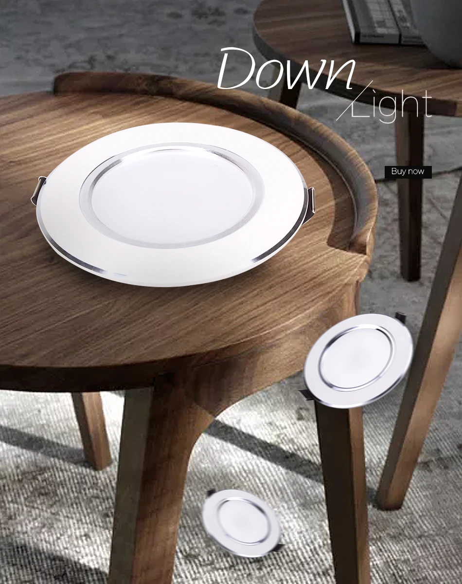 Ultra Thin Led Downlight Recessed Down Light 3W 5W 7W 9W 12W 15W Round Spot Lamp Living Room Bedroom Kitchen Indoor 220V 110V