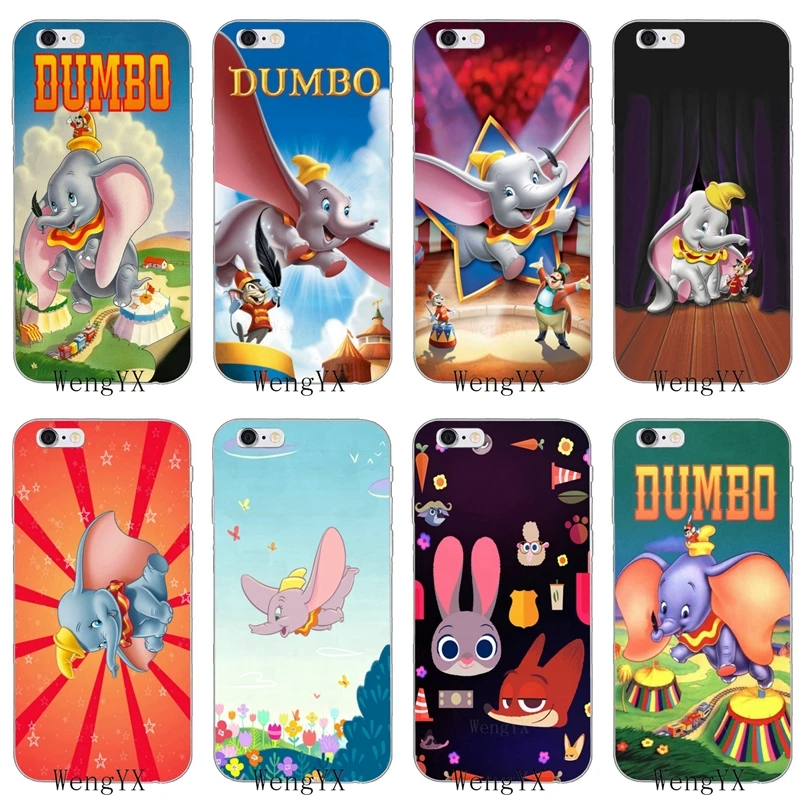

cartoon Elephant Animation Dumbo Soft case For Huawei Honor 4c 5c 5x 6x V10 Y5 Y6 Y7 II Mate 7 8 9 10 P8 P9 P10 Lite plus 2017