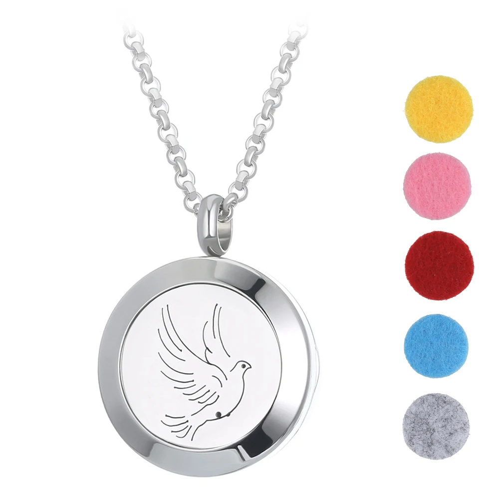 

Legenstar Peace Dove Diffuser Pendant Necklace 316 Stainless Steel Aromatherapy Perfume Locket Necklace Essential Oil Jewelry