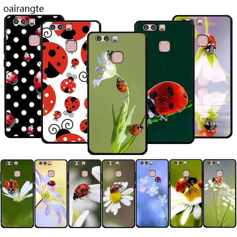 

ladybug lady bug insect Soft TPU phone cover case for Huawei P8 P9 P10 P20 P30 Pro Lite Mini P Smart
