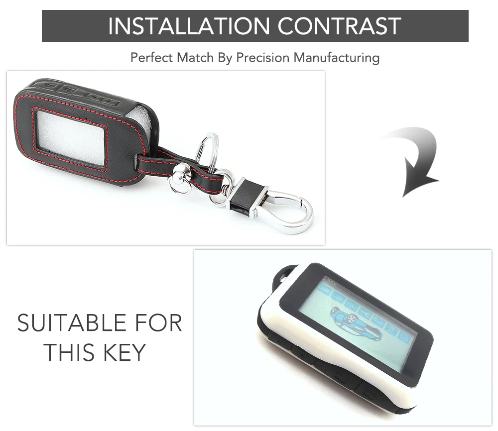 Кожаный чехол для ключей Starline E90 E91 E60 E61 E62 ЖК-пульт дистанционного управления только двухсторонний чехол для ключей