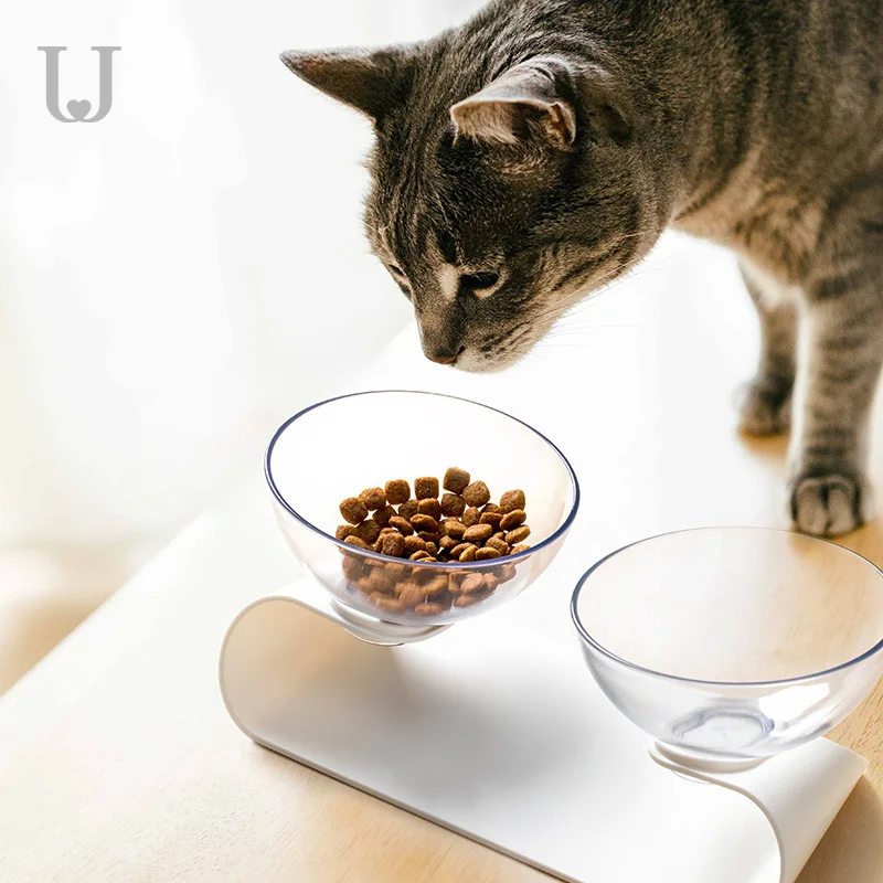 

Xiaomi Jordan&Judy Pet Double Bowls Cats Dogs Universal Slanting Double Bowls Small Dog Feeding Bowl