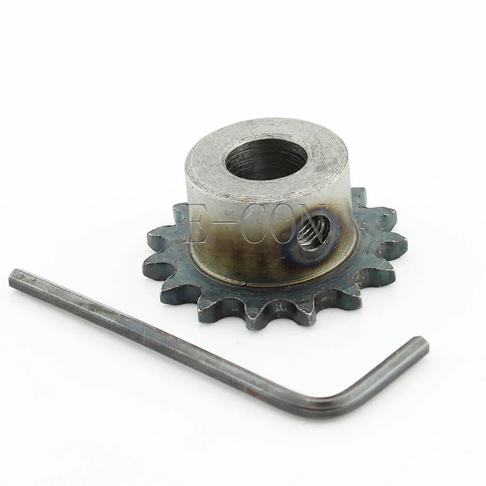 

1pcs 15mm Bore 15 Teeth 15T Metal Pilot Motor Gear Roller Chain Drive Sprocket