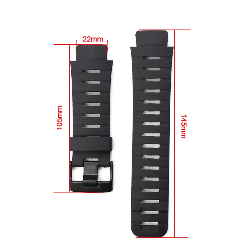 Watch Accessories Silicone Watch Strap Suitable for SUUNTO  X-LANDER  Spartan Warrior Strap Convex 22mm Men's Watch Strap