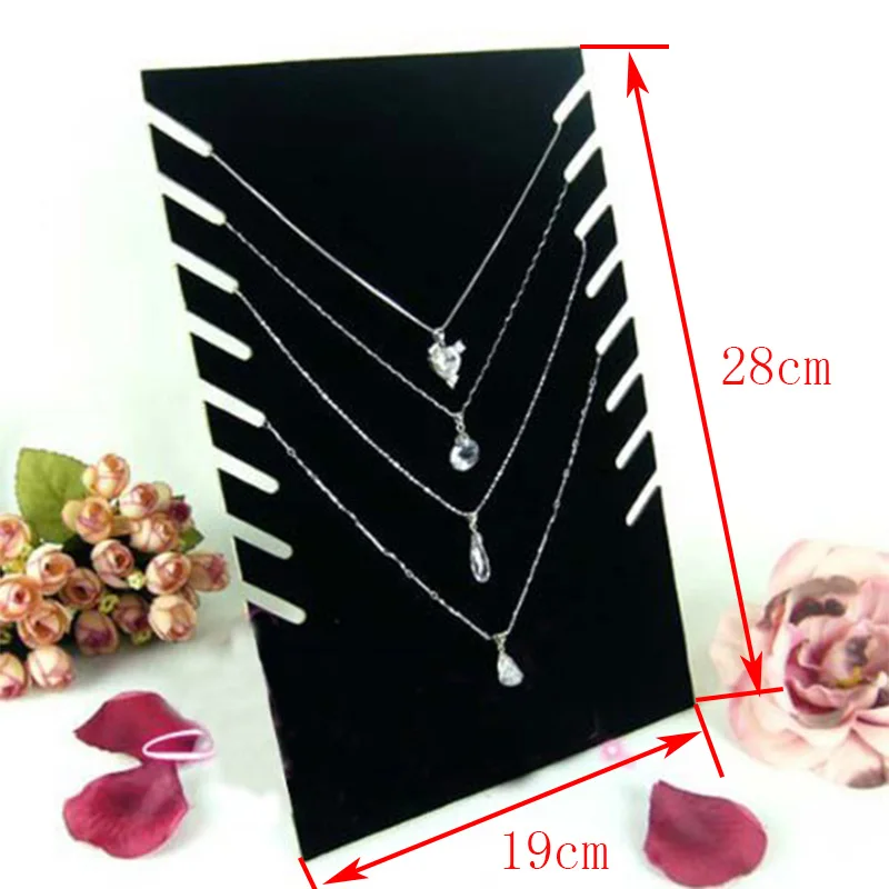 Velvet Earrings Ring Necklace Organizer Ear Studs Jewelry Display Stand Holder Rack Showcase Showcase Rectangle Leather Jewelry Packaging