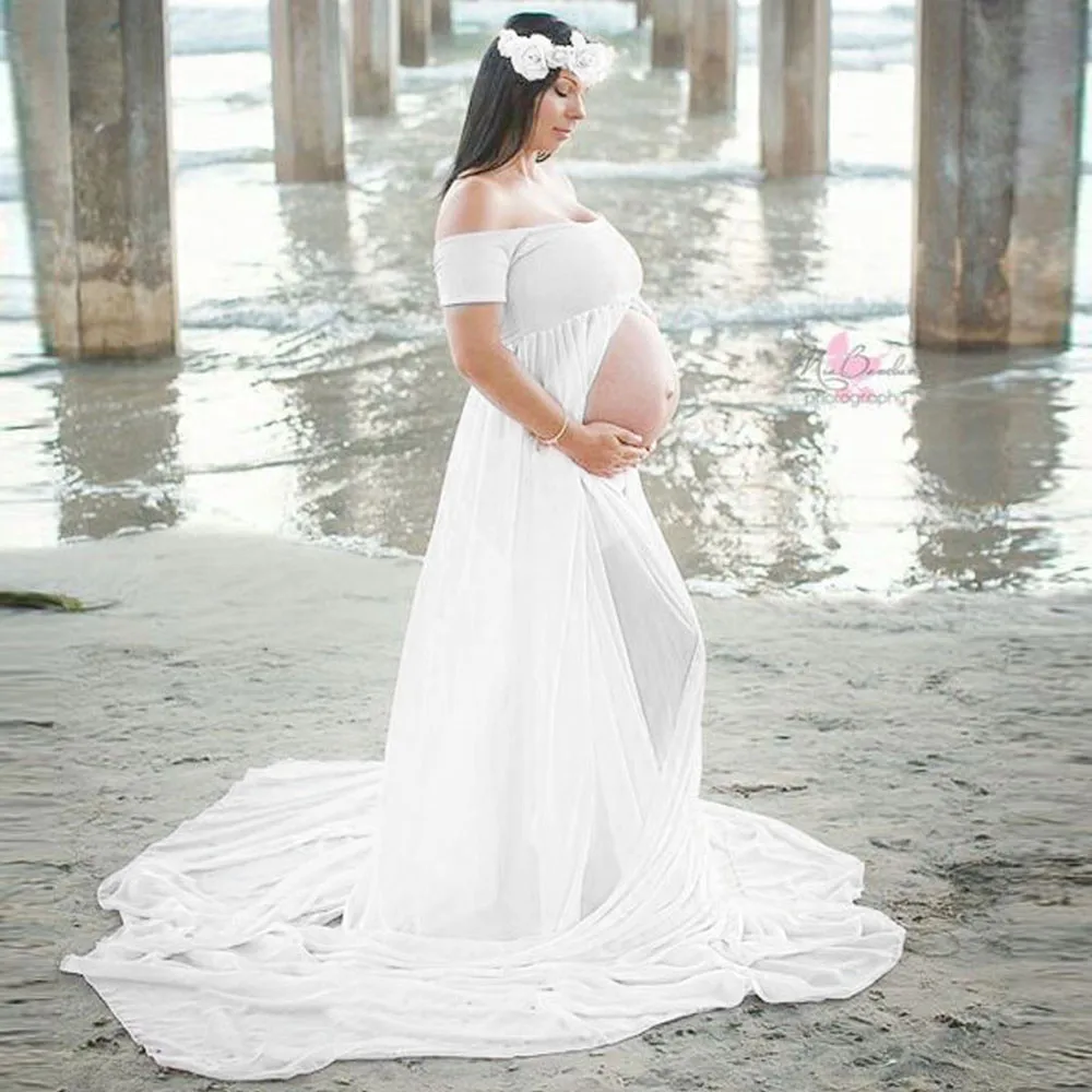 

2019 Summer Sexy Pregnant Women Dress For Photography Women Pregnants Sexy Photography Props Dresse Off Shoulders Dress Clothing