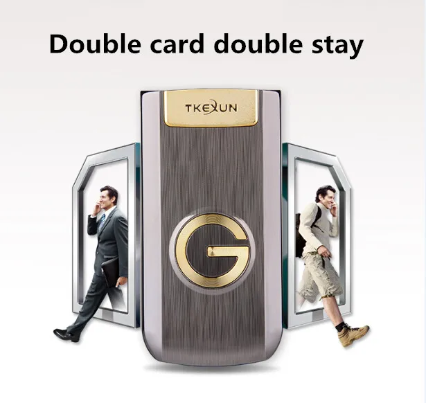 Original TKEXUN G3 Business Cell Phone Flip Touch Screen Metal Phone Dual SIM Font Old People