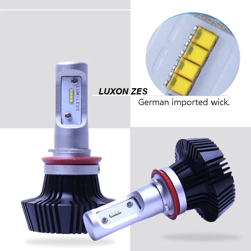 2 шт. Автомобильные светодиодные лампы G7 50 Вт H1 H4 H7 9005 9006 лм|Передние LED-фары для