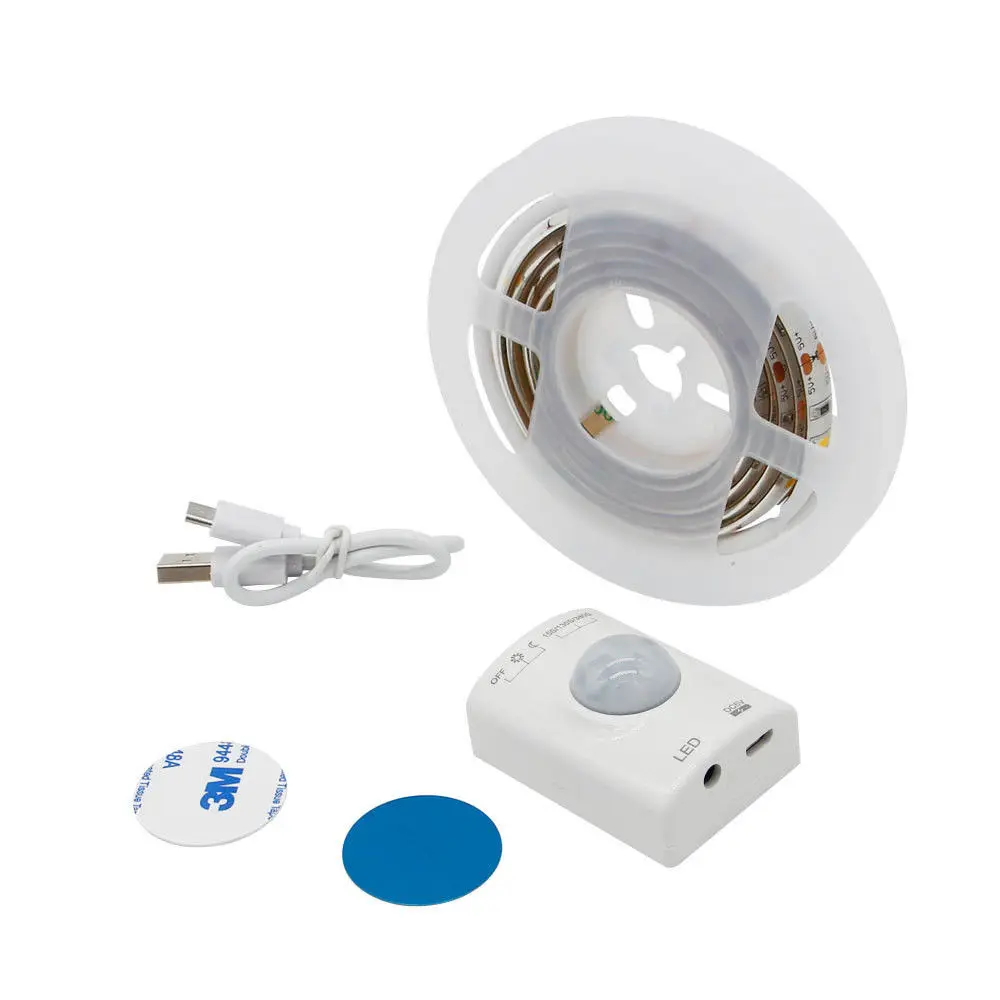 Motion Activated Flexible Led Strip Light Sensor Automatic Night Light