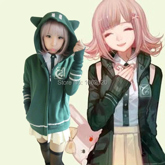 

Danganronpa 2 Dangan-Ronpa Chiaki Nanami Hoodie + Shirt + Skirt three-piece suit Cosplay emboitement cosplay Costume Dress