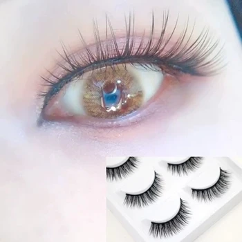 

Top sale 5 style High quality Fake Lashes 3D Cross False Eyelashes multi-layer Lashes Natural High-grade sharpened Fake nail
