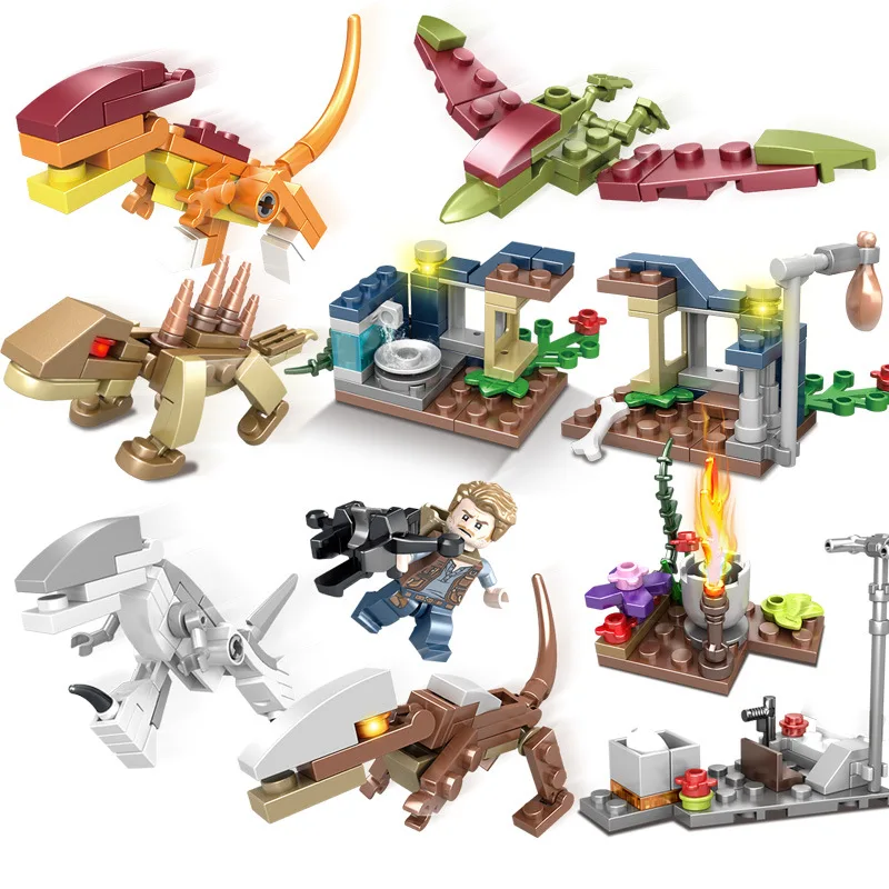 10pcs/combo legoing Jurassic Dinosaurs park Pterosauria Triceratops Indomirus T-Rex World Figures Bricks Toys Building Blocks 10pcs/combo legoing Jurassic Dinosaurs park Pterosauria Triceratops Indomirus T-Rex World Figures Bricks Toys Building Blocks