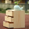 3-layer Solid Wood Storage Box Desktop Wooden Cosmetic Storage Cabinet Multi-layer Drawer Office Desk Storage Storage Box ► Photo 3/5