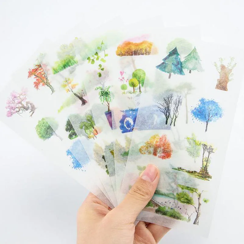 

6pc/package To Meet The Spring Creative Life Stickers Children Stationery Diy Stickers Clip Art Diary Decoration Stickers Gifts