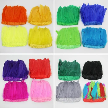 

5.2-6.8 Inch(13-17 cm)Wholesale Hot-Selling Dyed Goose Feathers Pad Plume Craft for Hair Accessories