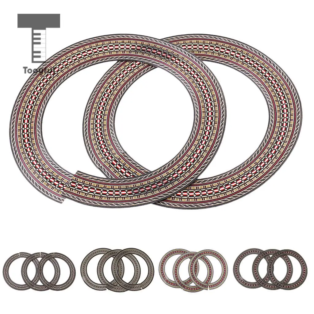 Tooyful 41'' Guitar Sound Hole Decal Soundhole Sticker Circle for Acoustic Guitar 3x