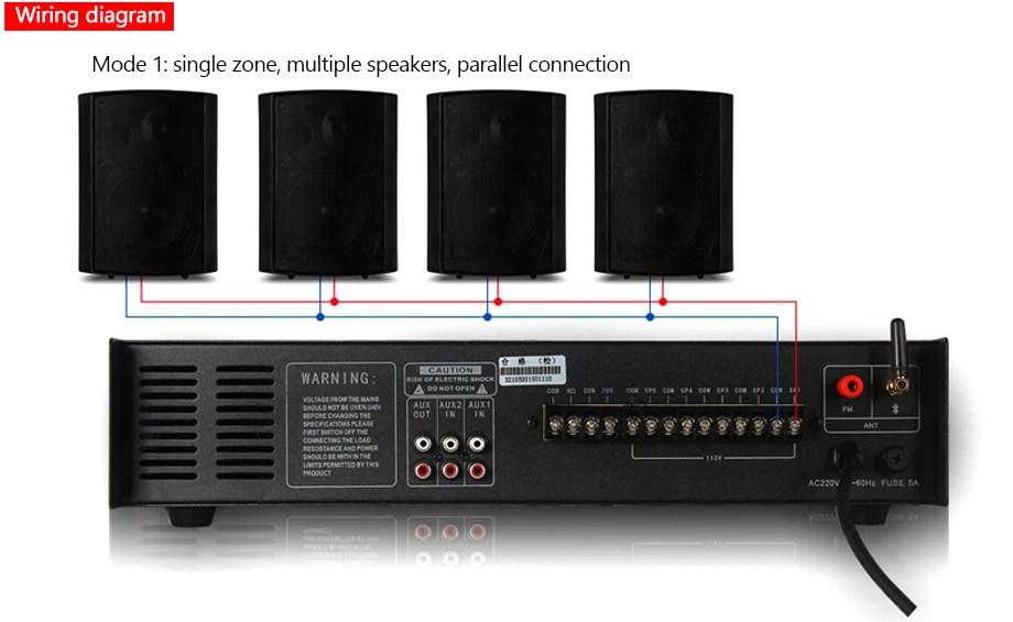 Oupushi SP-40w 40 Вт настенный динамик 100 в динамик для системы общественного адреса и фоновой музыкальной системы