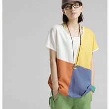 Хлопок Круглый воротник пригородных высококлассные литературный однотонные Повседневная рубашка Женский 14214