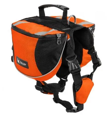 gorgeous orange gift Полиэстер собака сумки стайной располагаться лагерем перемещения Пеший Туризм рюкзак седельная сумка для маленьких, средних и больших собак, бесплатный подарок - Цвет: gorgeous orange gift