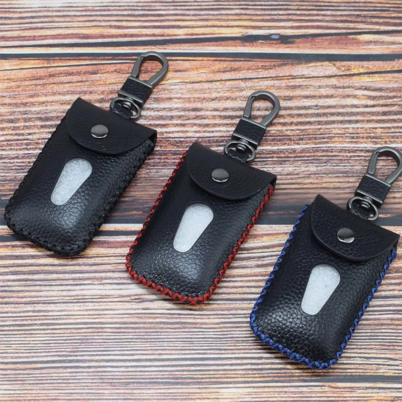 

Auto Intelligent Key Pack Leather Transparent Mirror Window Waist Hanging Car Key Holder