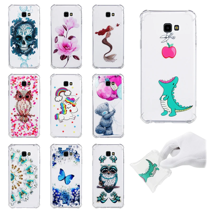 

Luxury Anti-knock Unicorn Horse Case Phone Soft TPU Silicone Cover Shell Coque Fundas Capa for Samsung Galaxy J4 Plus J6 Premium