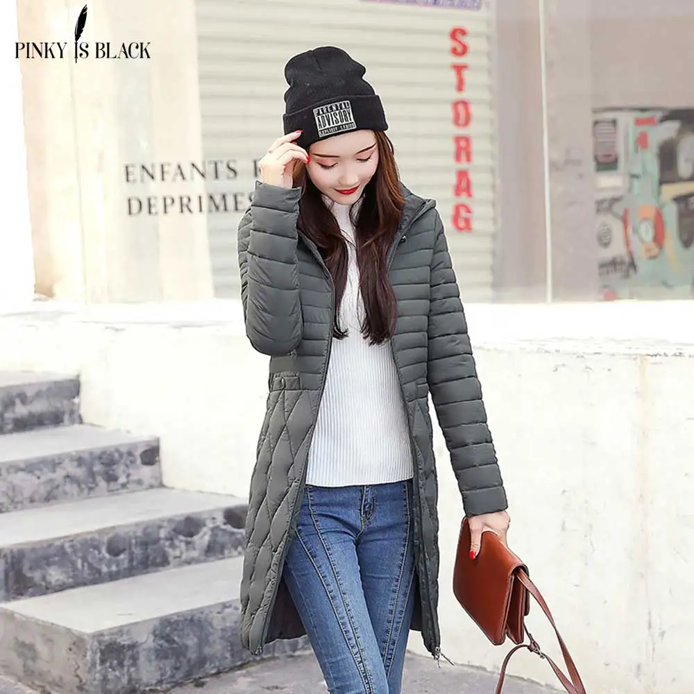 PinkyIsBlack 2018 Plus Size 5XL Winter Jacket Women Down Cotton Padded Coat Female Long Parkas Hooded Winter Coat Women Ourwear