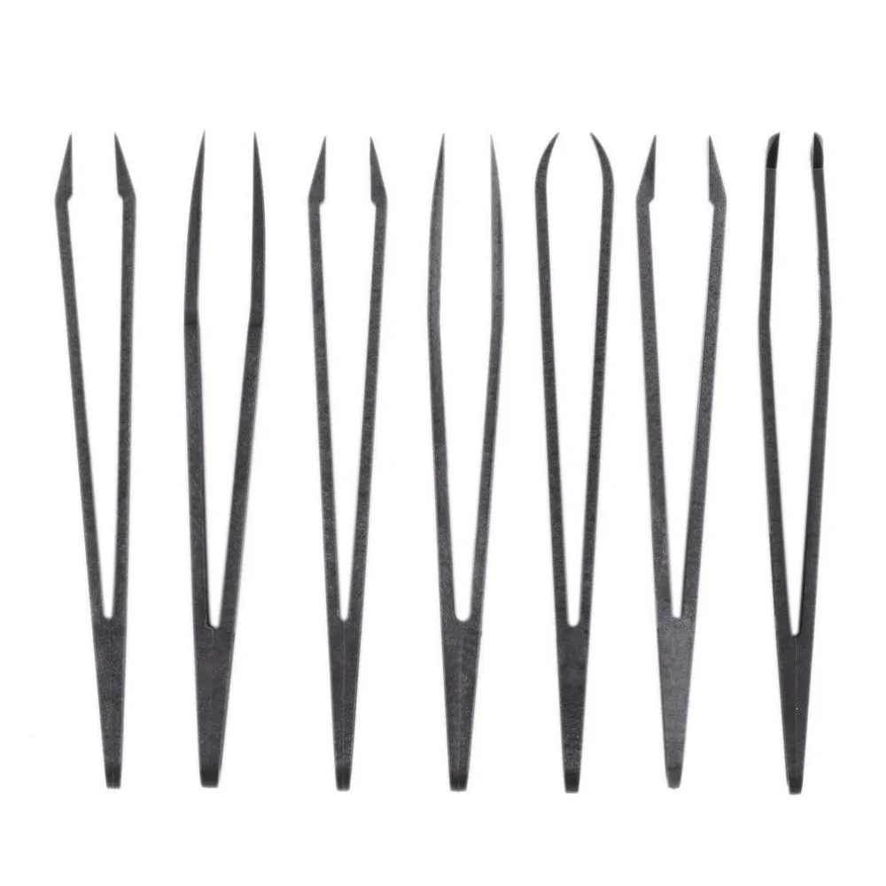 6Pcsset Anti Static Conductive Tweezer Clip Carbon Fiber Tweezers Kit Plastic Antistatic Straight Curved Hand Tools huismerk kopen in de aanbieding 6Pcsset Anti Static Conductive Tweezer Clip Carbon Fiber Tweezers Kit Plastic Antistatic Straight Curved Hand Tools huismerk kopen in de aanbieding