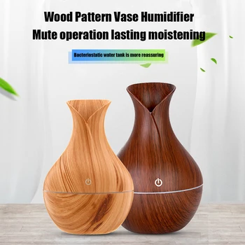 

130ml USB Electric Aroma Air Diffuser Wood Ultrasonic Air Humidifier Essential Oil Aromatherapy Cool Mist Maker For Home